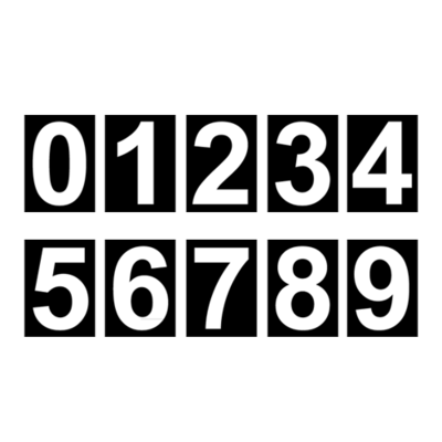 Lantaarn nummers klein 50mm (per 25st)