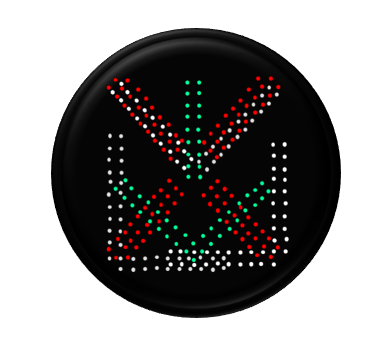 Pijl kruis LED matrix module Ø300mm