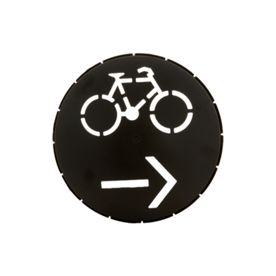 Sjabloon fiets pijl rechts tbv LED module