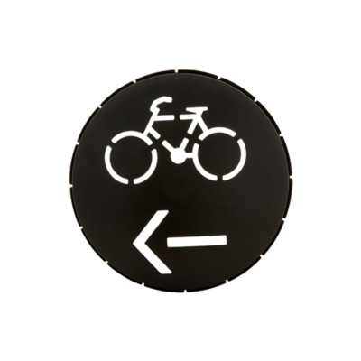 Sjabloon fiets pijl links tbv LED module